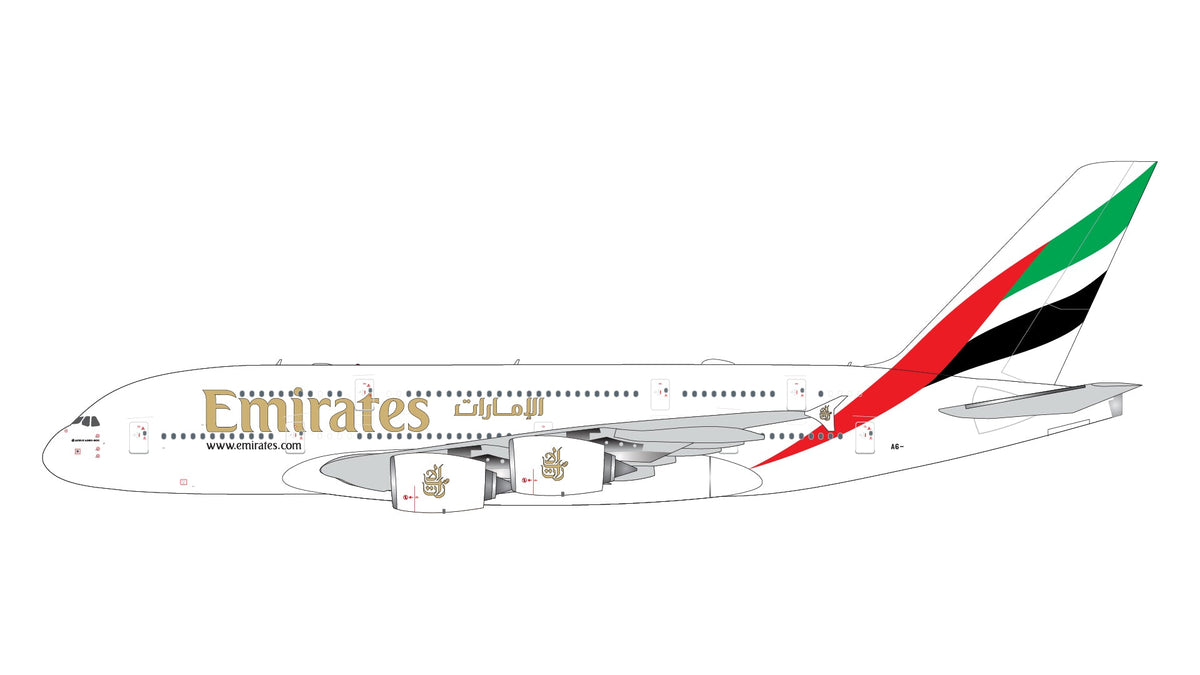 Pre - Order Gemini Jets GJUAE2175 1:400 Emirates Airbus A380 - 800