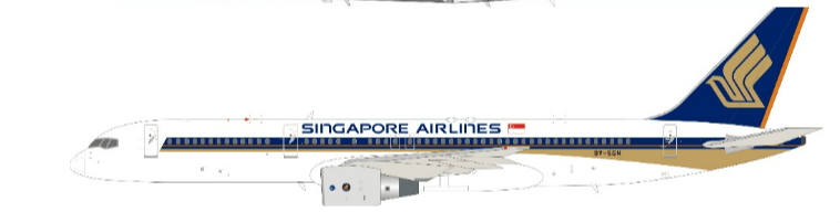 WB Models WB - 757 - 2 - 002 1:200 Singapore Airlines Boeing 757 - 002