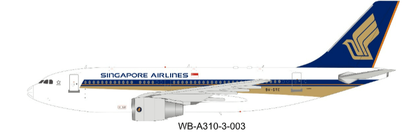 *WB Models WB - A310 - 3 - 003 1:200 Singapore Airlines Airbus A310