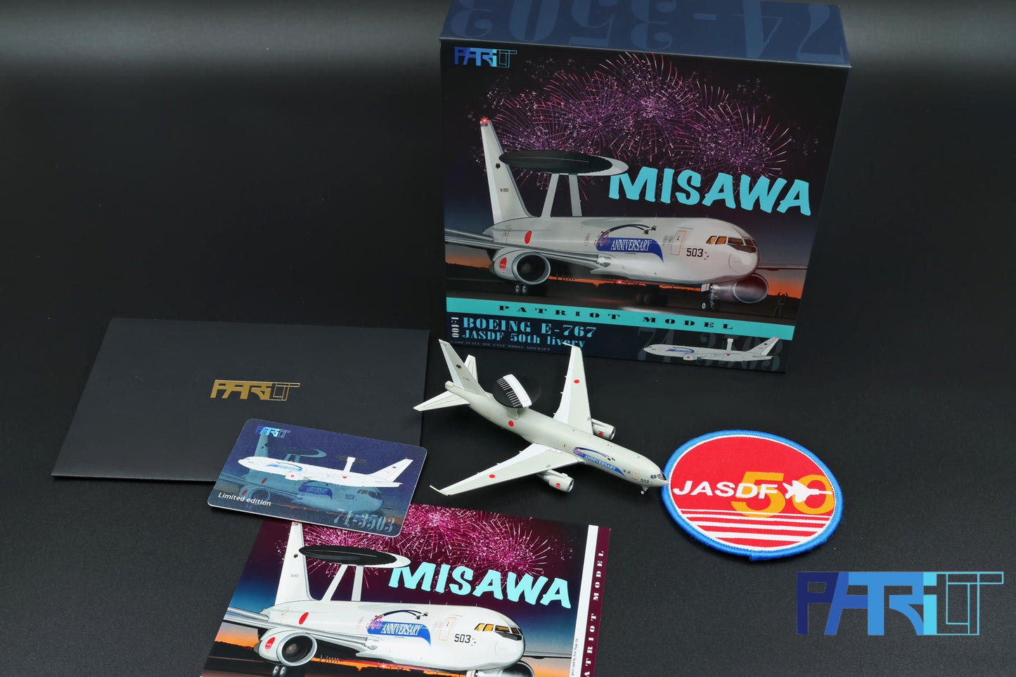 Patriot Model PT-400-013 1:400 Boeing E-767 AWACS 74-3503 JASDF, Misawa Airbase "50th Anniversary"