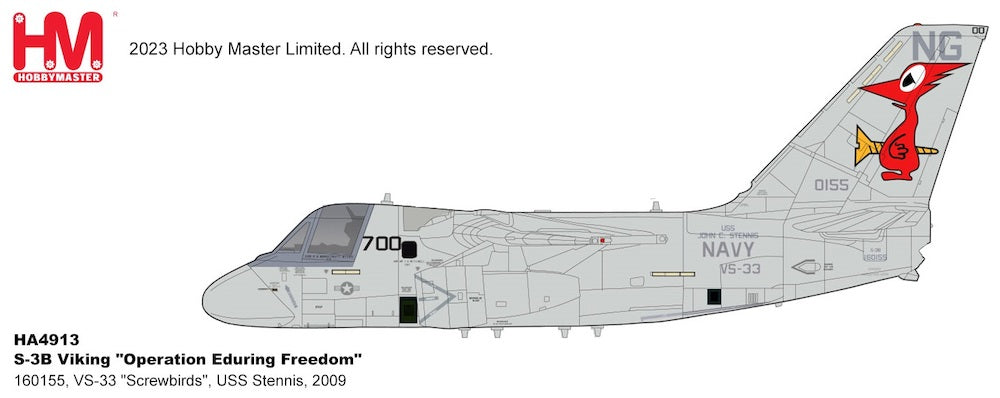 Pre-Order Hobby Master HA4913 1:72 U.S Navy S-3B VS-33 "Screwbirds"