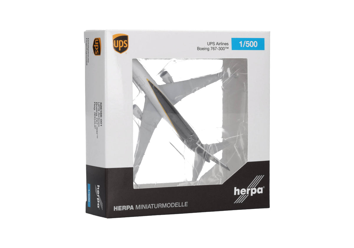 Herpa Wings 1:500 UPS Boeing 767-300F diecast model airplane