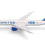 Herpa Wings 1:500 United Airlines Boeing 787-9 "100 Years" diecast model airplane