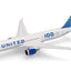Herpa Wings 1:500 United Airlines Boeing 787-9 "100 Years" diecast model airplane