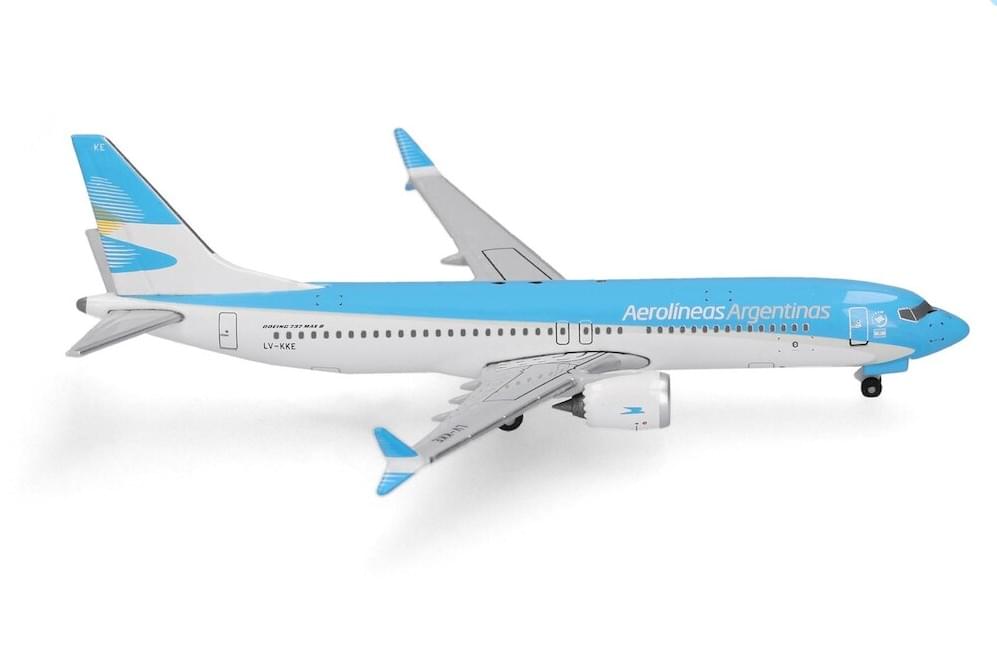 Herpa Wings 1:500 Aerolíneas Argentinas Boeing 737 MAX 8 diecast model airplane