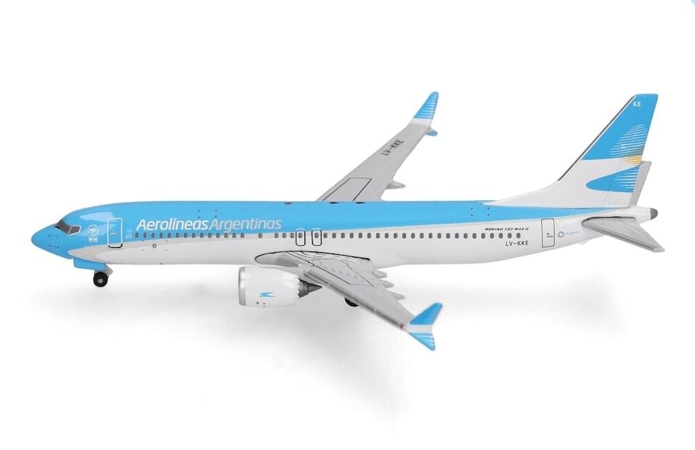 Herpa Wings 1:500 Aerolíneas Argentinas Boeing 737 MAX 8 diecast model airplane