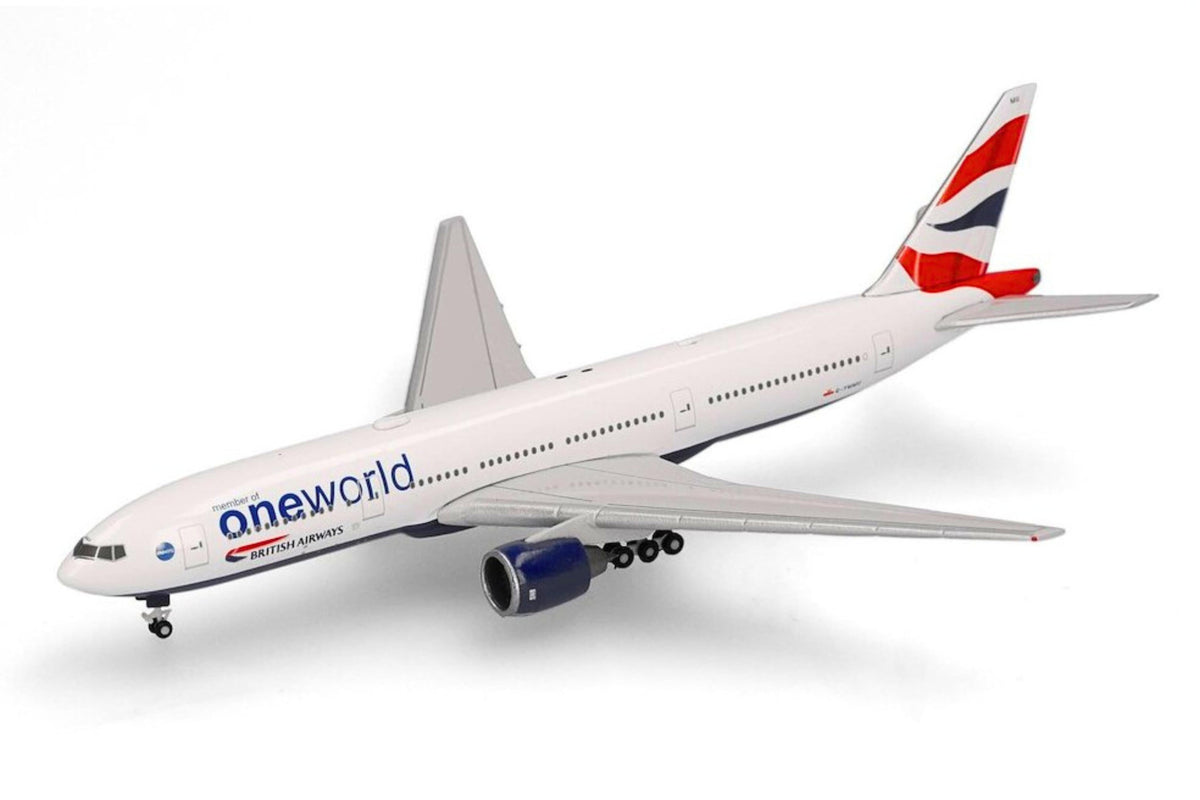 Herpa Wings 1:500 British Airways Boeing 777-200 "oneworld" diecast model airplane