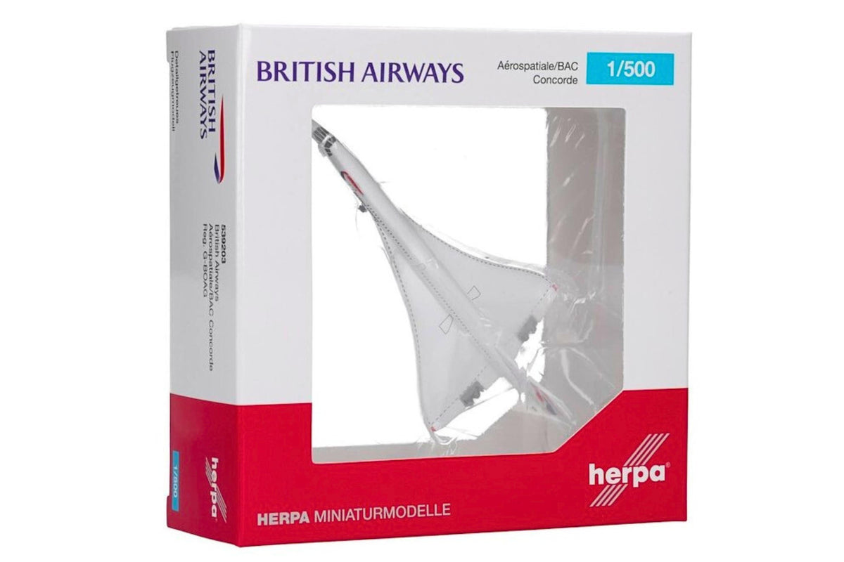 Herpa Wings 1:500 British Airways Concorde diecast model airplane