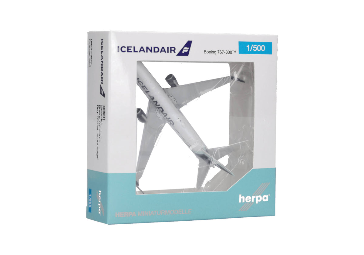 Herpa Wings 1:500 Icelandair Boeing 767-300 Boreal Blue diecast model airplane