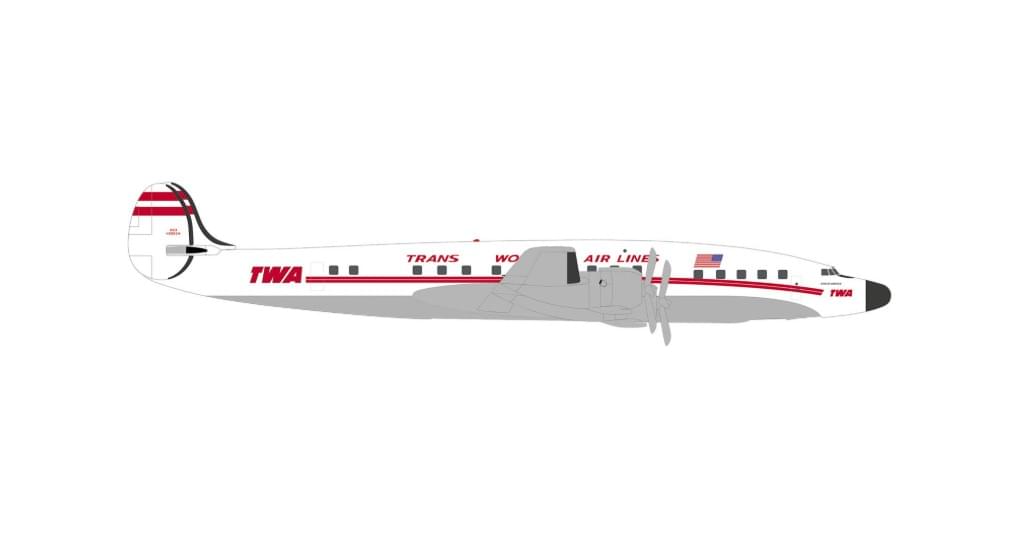 Herpa Wings 1:500 TWA Lockheed L-1649A Starliner diecast model airplane