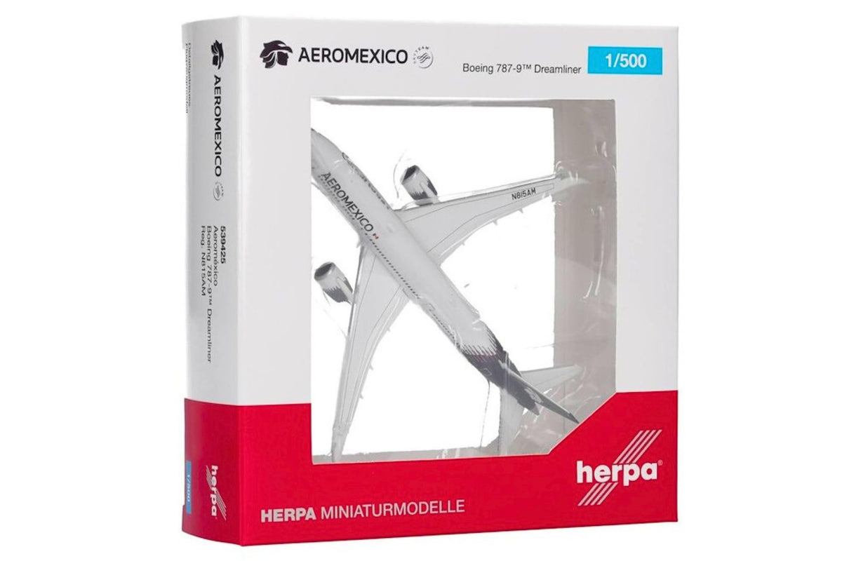 Herpa Wings 1:500 Aeroméxico Boeing 787-9 diecast model airplane