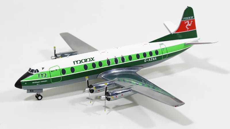 Herpa 556866 1:200 Manx Airlines Vickers Viscount 800 G-AZNA "Skianyn Vannin"