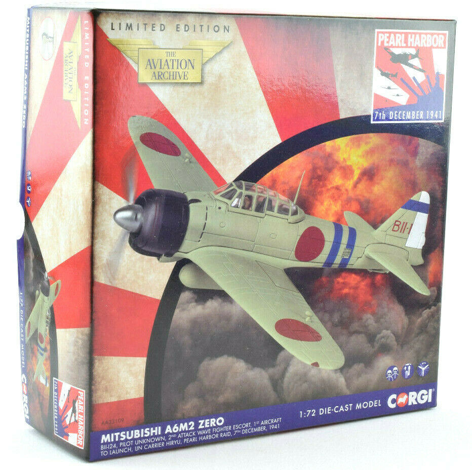 Corgi AA33109 1:72 Mitsubishi A6M2 Zero, 2nd Attack Wave, Pearl Harbor, December 7th, 1941