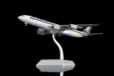 HX Models A530111F 1:400 Singapore A340-500 "LEADERSHIP" 9V-SGB "Flaps Down" diecast model airplane