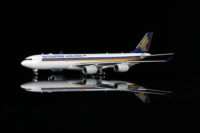 HX Models A530116F 1:400 Singapore A340-500 9V-SGC "Flaps Down" diecast model airplane