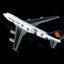 SQ Wings L2186FD 1:200 Lufthansa Cargo B747-200 D-ABZF "Service Revolution" special colours /"Flaps Down" diecast model airpl