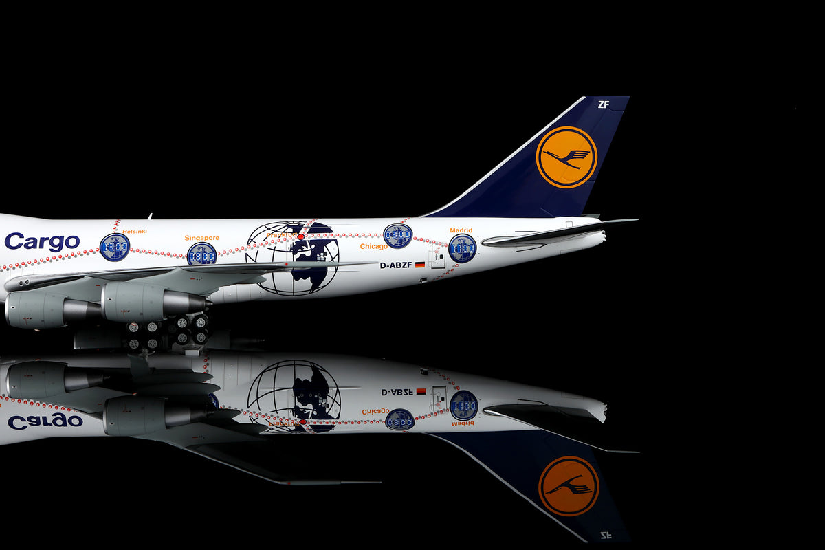 SQ Wings L2186 1:200 Lufthansa Cargo B747-200 D-ABZF "Service Revolution" special colours diecast model airplane