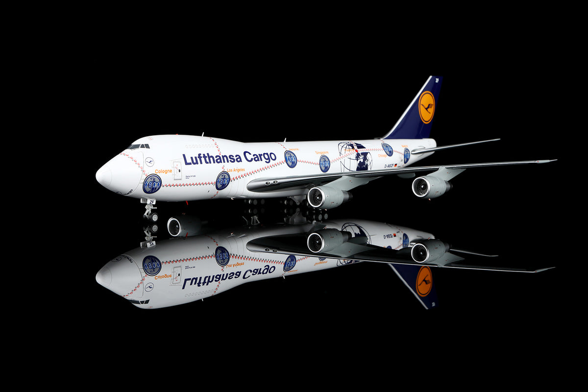 SQ Wings L2186 1:200 Lufthansa Cargo B747-200 D-ABZF "Service Revolution" special colours diecast model airplane