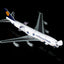 SQ Wings L2186FD 1:200 Lufthansa Cargo B747-200 D-ABZF "Service Revolution" special colours /"Flaps Down" diecast model airpl