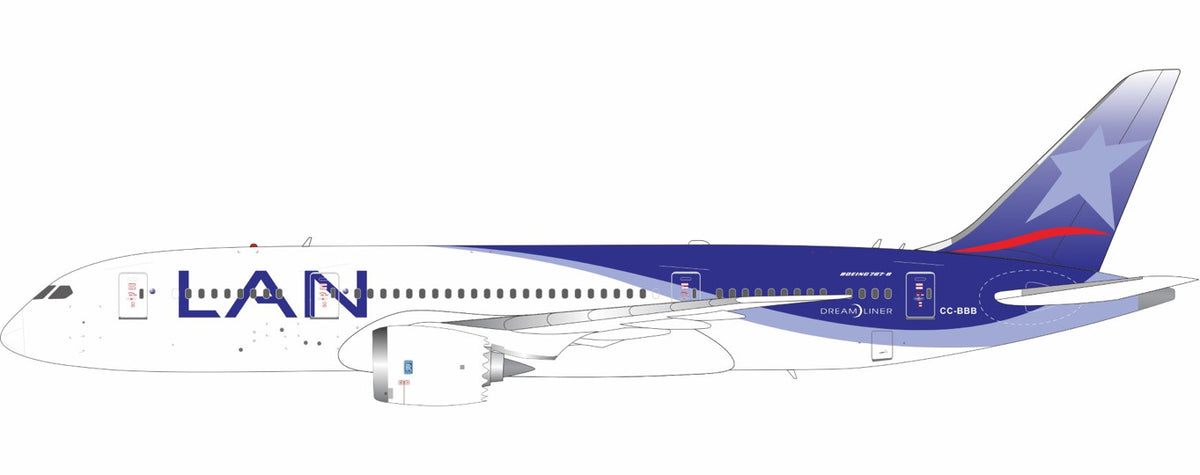 B-Models LAN Airlines Boeing 787-8 Dreamliner CC-BBB 1:200 scale diecast model airplane