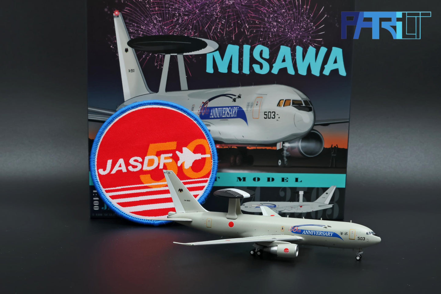 Patriot Model PT-400-013 1:400 Boeing E-767 AWACS 74-3503 JASDF, Misawa Airbase "50th Anniversary"