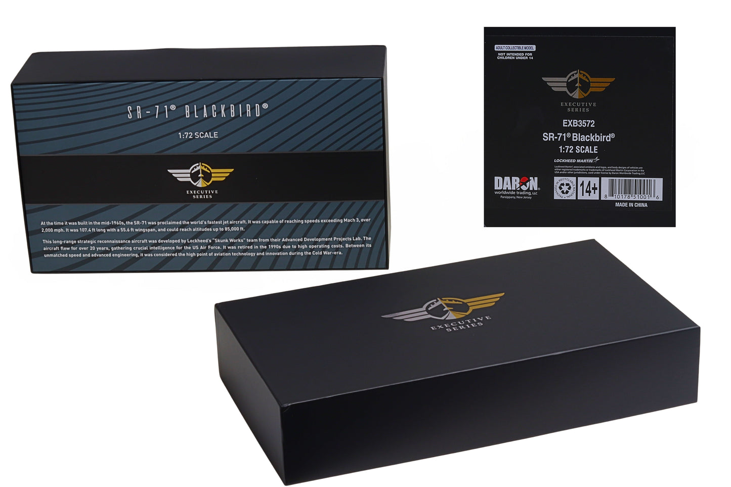 Executive Series Models EXB3572 1:72 SR-71 Blackbird USAF