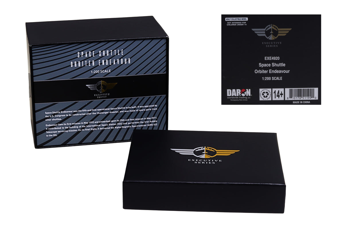 Executive Series Models 1:200 NASA Space Shuttle Orbiter Endeavour resin model