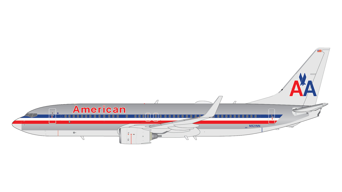 Pre-Order Gemini Jets G1AAL001 1:100 American Airlines B737-800W polished livery N921NN