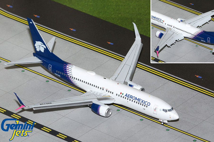 Gemini Jets G2AMX1387F 1:200 Aeroméxico B737-800S N957AM (new livery)(flaps down)