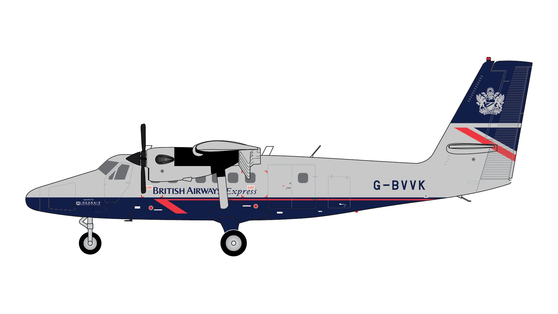 Pre-Order Gemini Jets G2BAW1148 1:200 Loganair DHC-6-300 G-BVVK Landor livery