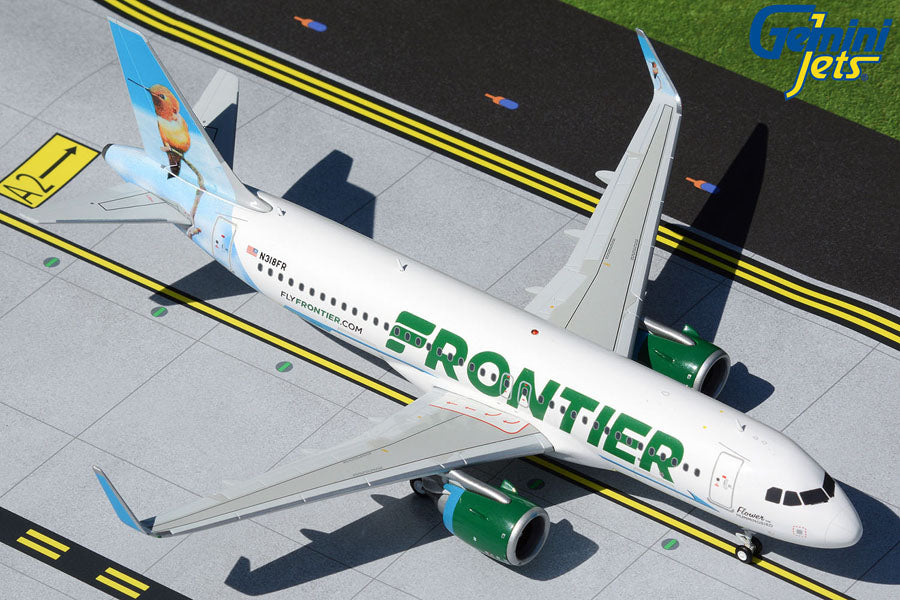 Gemini Jets G2FFT897 1:200 Frontier Airlines Airbus A320neo "Flower the Hummingbird"