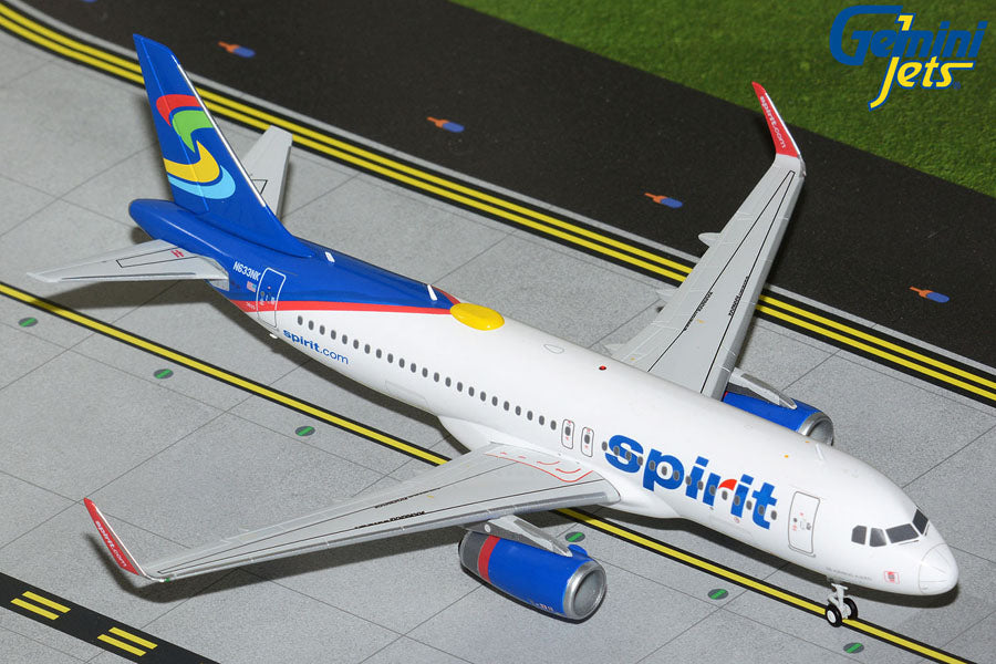 Gemini Jets G2NKS1338 1:200 Spirit Airlines A320-200 N633NK (blue-and-white “Skittles” livery)