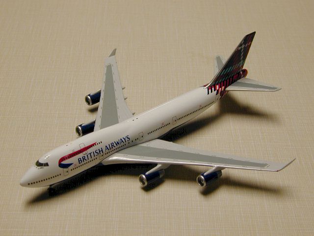 Gemini Jets GJBAW017 1:400 British Airways Boeing 747-400 G-CIVO Scotland 'Benyhone Tartan'