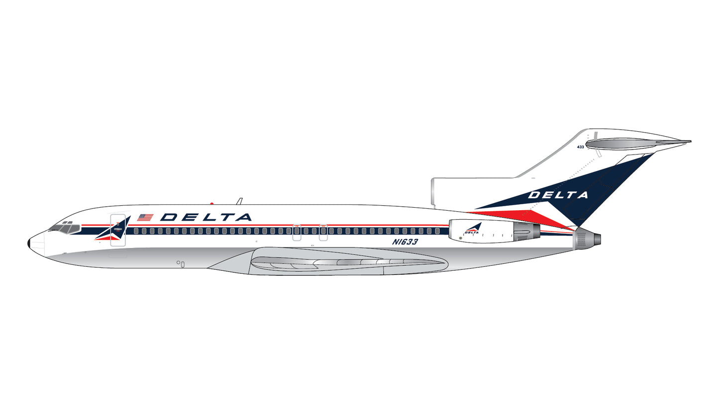 Pre-Order Gemini Jets GJDAL2355 1:400 Delta Air Lines B727-100 N1633 (“widget” livery; polished belly)