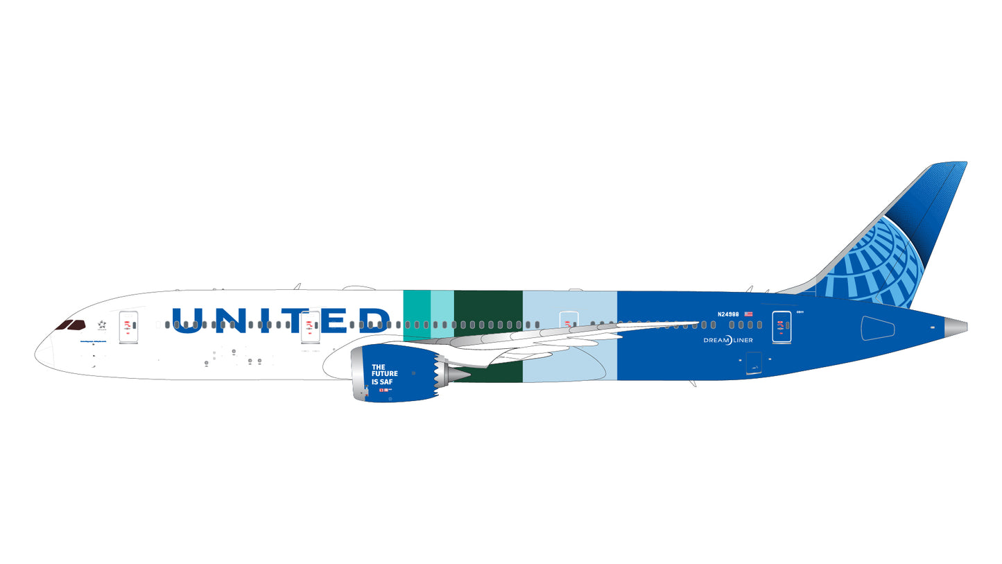 Gemini Jets GJUAL2333 1:400 United N24988 "The Future is SAF" B787-9