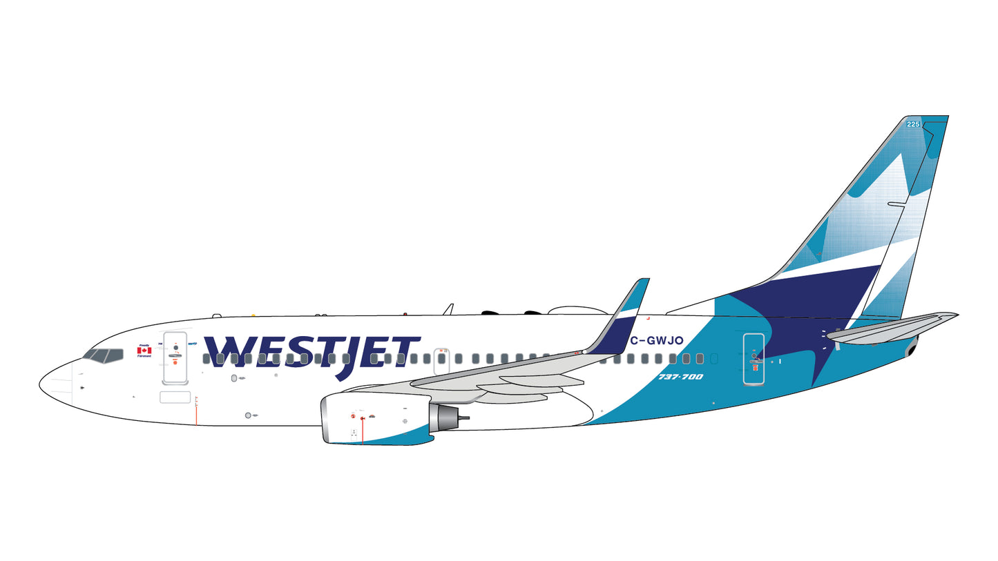 Pre-Order Gemini Jets GJWJA2370 1:400 WestJet Airlines B737-700W C-GWJO