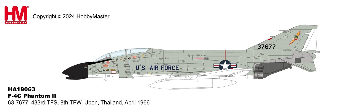 Pre-Order Hobby Master HA19063 1:72 F-4C Phantom II 63-7677, 433rd TFS, 8th TFW, Ubon, Thailand, April 1966 HA19063