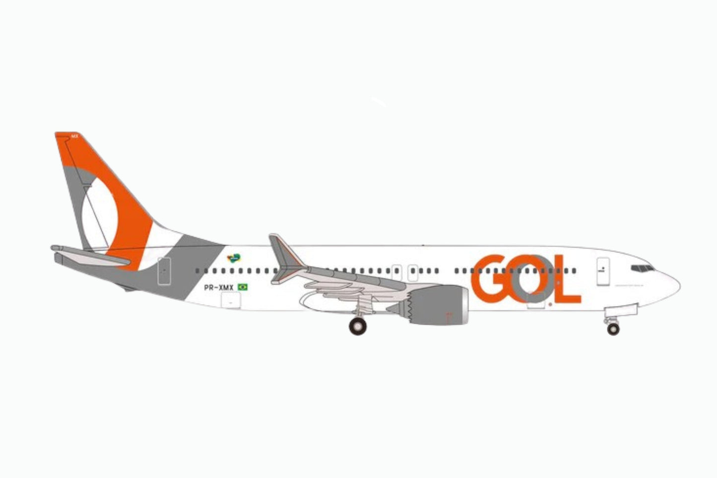 Herpa Wings 538459 1:500 Gol Transportes Aeroes  737MAX8