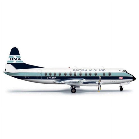 Herpa 556118 1:200 British Midland Airways Vickers Viscount 800 G-AZNA