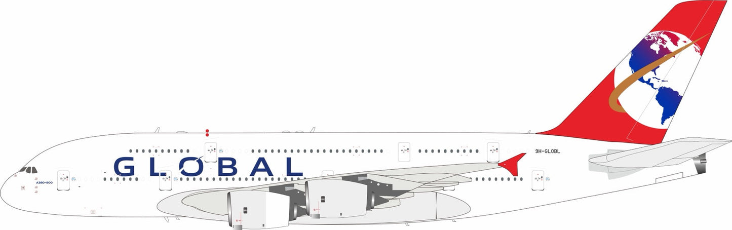 Pre-Order InFlight200 IF3803L0726 1:200 Global Airlines (Hi Fly Malta) Airbus A380-841 9H-GLOBL