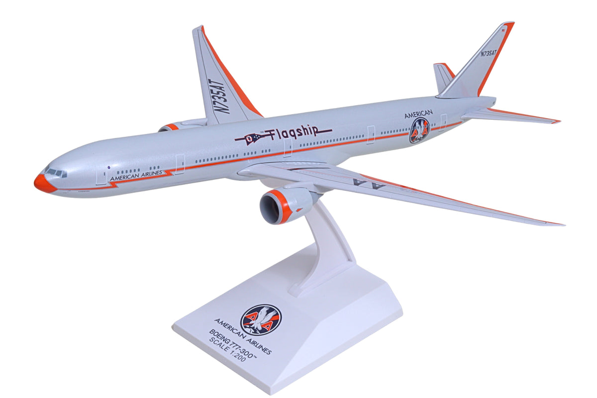 Pre-Order SkyMarks SKR1189 1:200 Boeing 777-300 American Airlines 100 Years Flagship N735AT