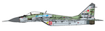 Pre-Order JC Wings CW-72-MG29-013 MIG-29E Fulcrum, Russian Air Force, Lipetsk AB, Russia, Hero of Russia General Sulbek Oskanov, 2015