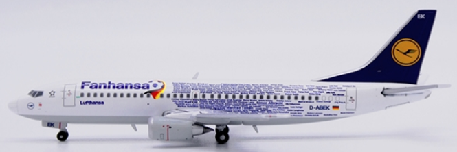 Pre-Order JC Wings EW4733001 1:400 Lufthansa Boeing 737-300 "Fanhansa" D-ABEK