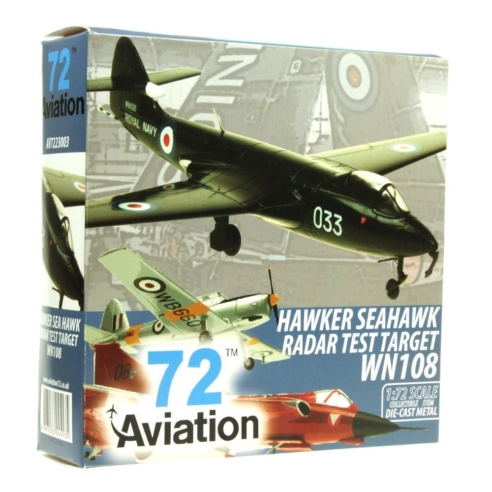 Aviation 72 AV72 - 23003 1:72 Hawker Sea Hawk – WN108, Radar Test Target, Fleet Requirements Unit, Hurn, Royal Navy Fleet Air Arm, 1958 - 63 (Ulster Aviation Society)