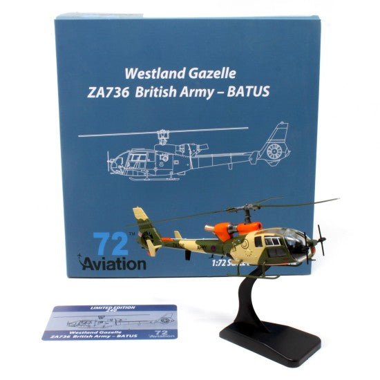 Aviation 72 AV72 - 24013 1:72 Westland Gazelle – ZA736, British Army Training Unit Suffield, Alberta, Canada
