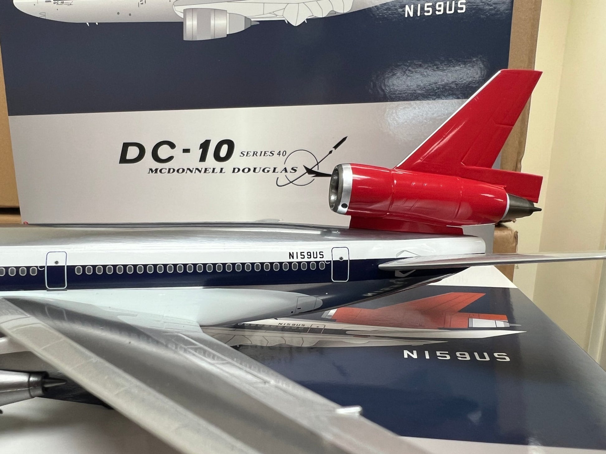 B - Models B - 104 - NW - 159P 1:200 Northwest Airlines McDonnell Douglas DC - 10 - 40 N159US Polished