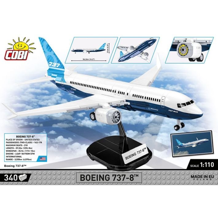 COBI 26608 Boeing 737 - 8 Passenger Jet