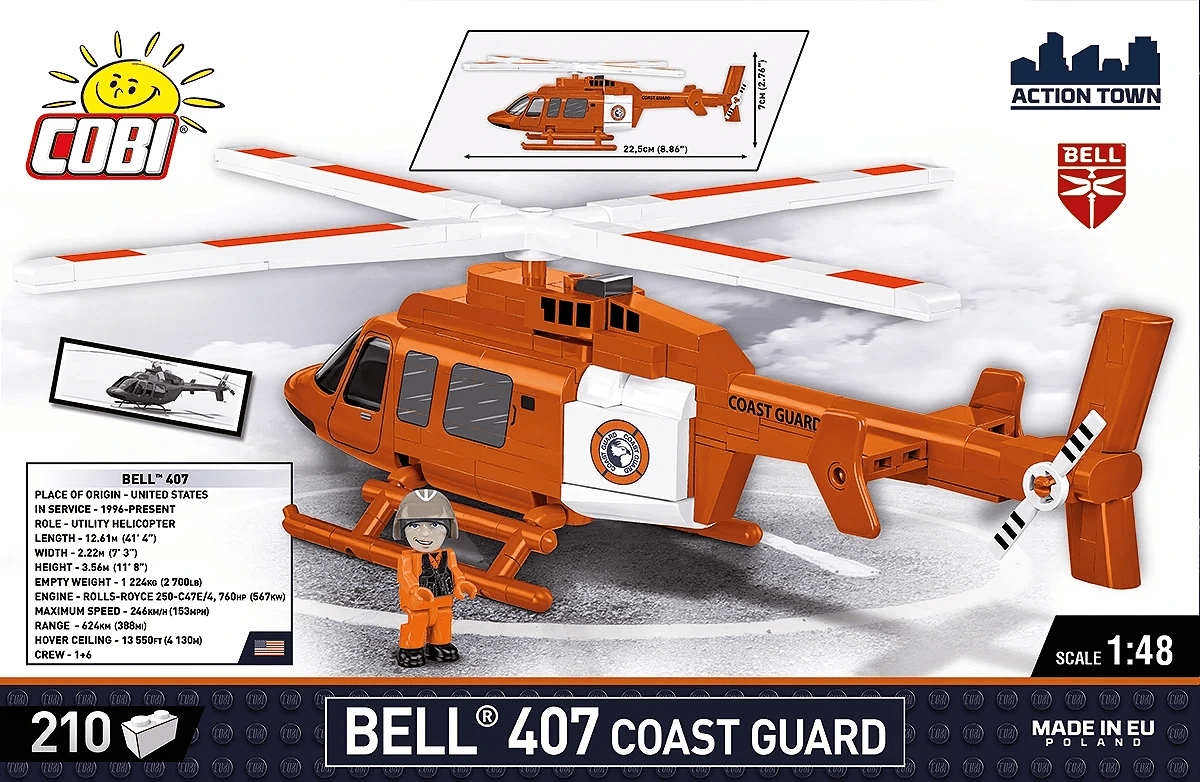 Cobi 26627 1:48 Bell 407 Coast Guard