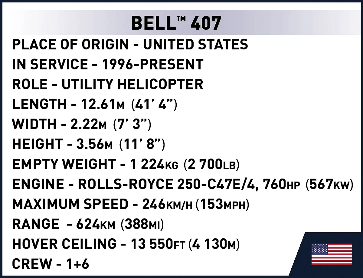 Cobi 26627 1:48 Bell 407 Coast Guard