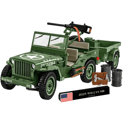 Cobi 2804 WWII Jeep Willys MB & Trailer